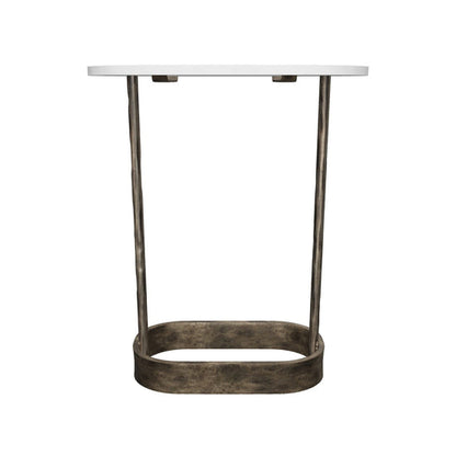 Eden End Table - White Marble
