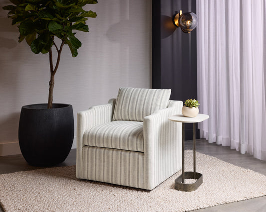 Eden End Table - White Marble