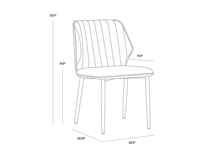 Clinton Dining Chair - Bronze - Bravo Black