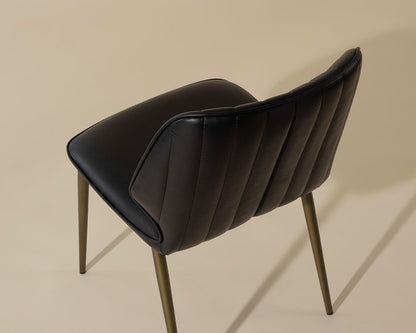 Clinton Dining Chair - Bronze - Bravo Black