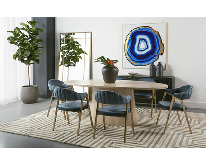 Pasadena Floor Mirror - Brass