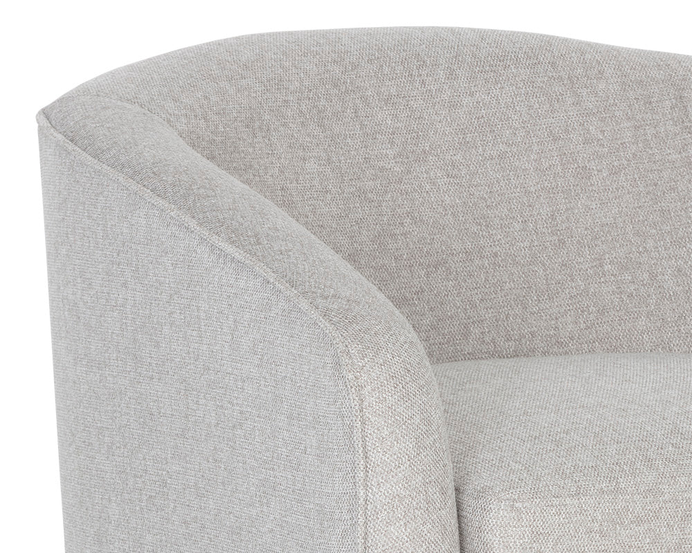 Hazel Swivel Lounge Chair - Gold - Belfast Heather Grey