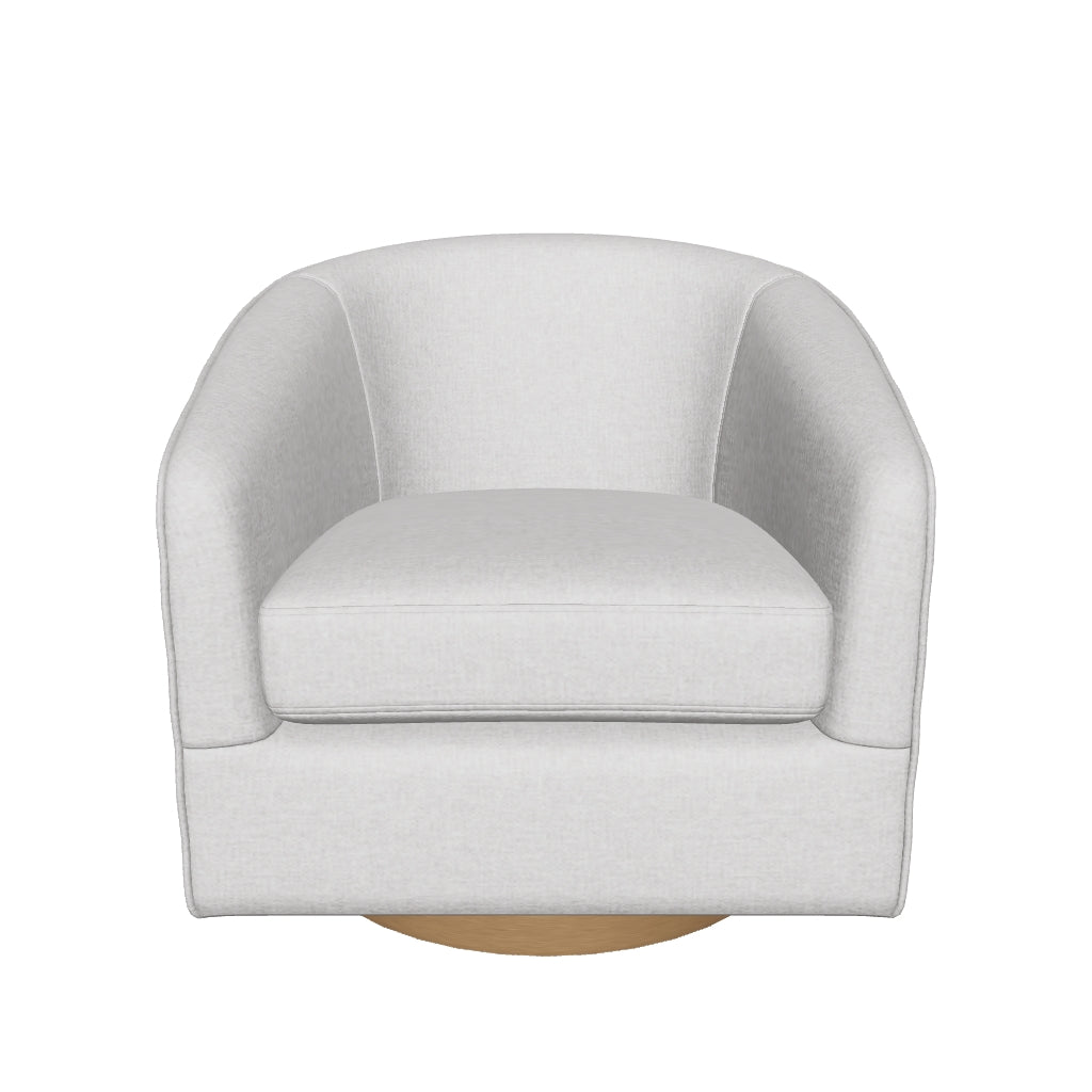 Hazel Swivel Lounge Chair - Gold - Belfast Heather Grey