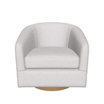Hazel Swivel Lounge Chair - Gold - Belfast Heather Grey