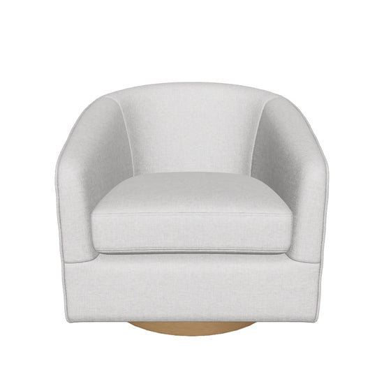 Hazel Swivel Lounge Chair - Gold - Belfast Heather Grey