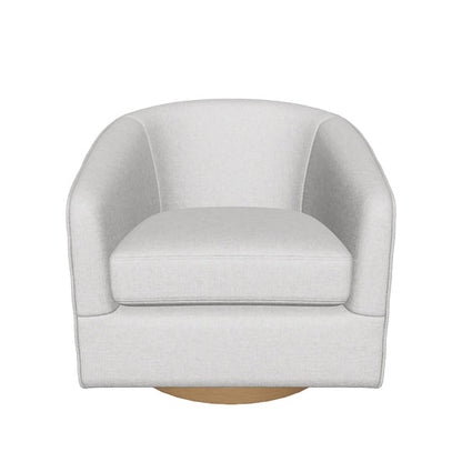 Hazel Swivel Lounge Chair - Gold - Belfast Heather Grey