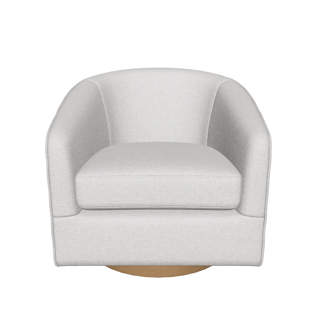 Hazel Swivel Lounge Chair - Gold - Belfast Heather Grey