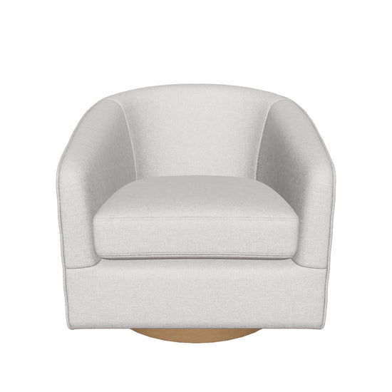 Hazel Swivel Lounge Chair - Gold - Belfast Heather Grey