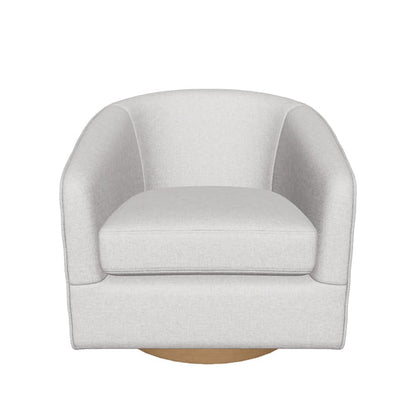 Hazel Swivel Lounge Chair - Gold - Belfast Heather Grey