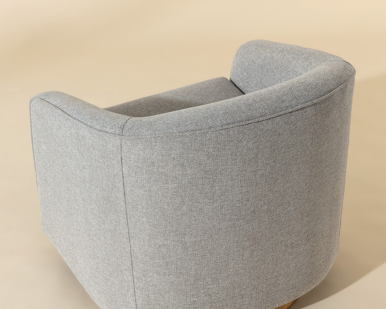 Hazel Swivel Lounge Chair - Gold - Belfast Heather Grey