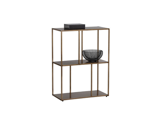 Eiffel Low Bookcase - Small - Antique Brass