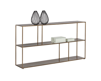 Eiffel Low Bookcase - Large - Antique Brass