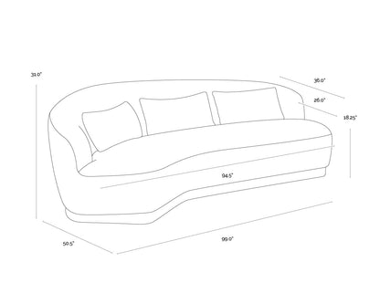 Soraya Sofa - Dove Cream