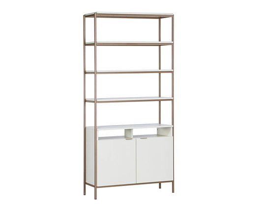 Ambrose Modular Bookcase - Large - Champagne Gold - Cream