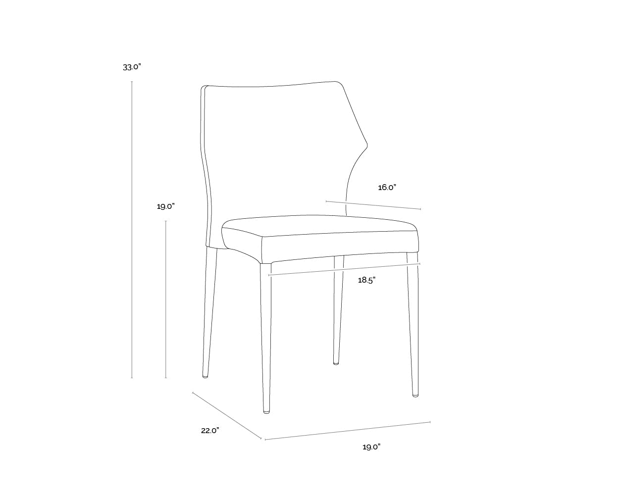 James Stackable Dining Chair - City Grey
