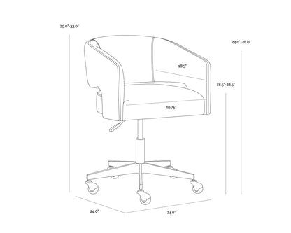 Claren Office Chair - Gold Sky