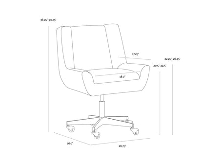 Mirian Office Chair - Zenith Alabaster