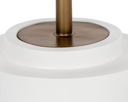 Marlowe Bistro Table - Antique Brass - White