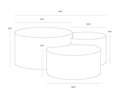 Neo Nesting Coffee Table (Set Of 3)