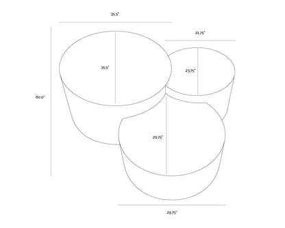 Neo Nesting Coffee Table (Set Of 3)