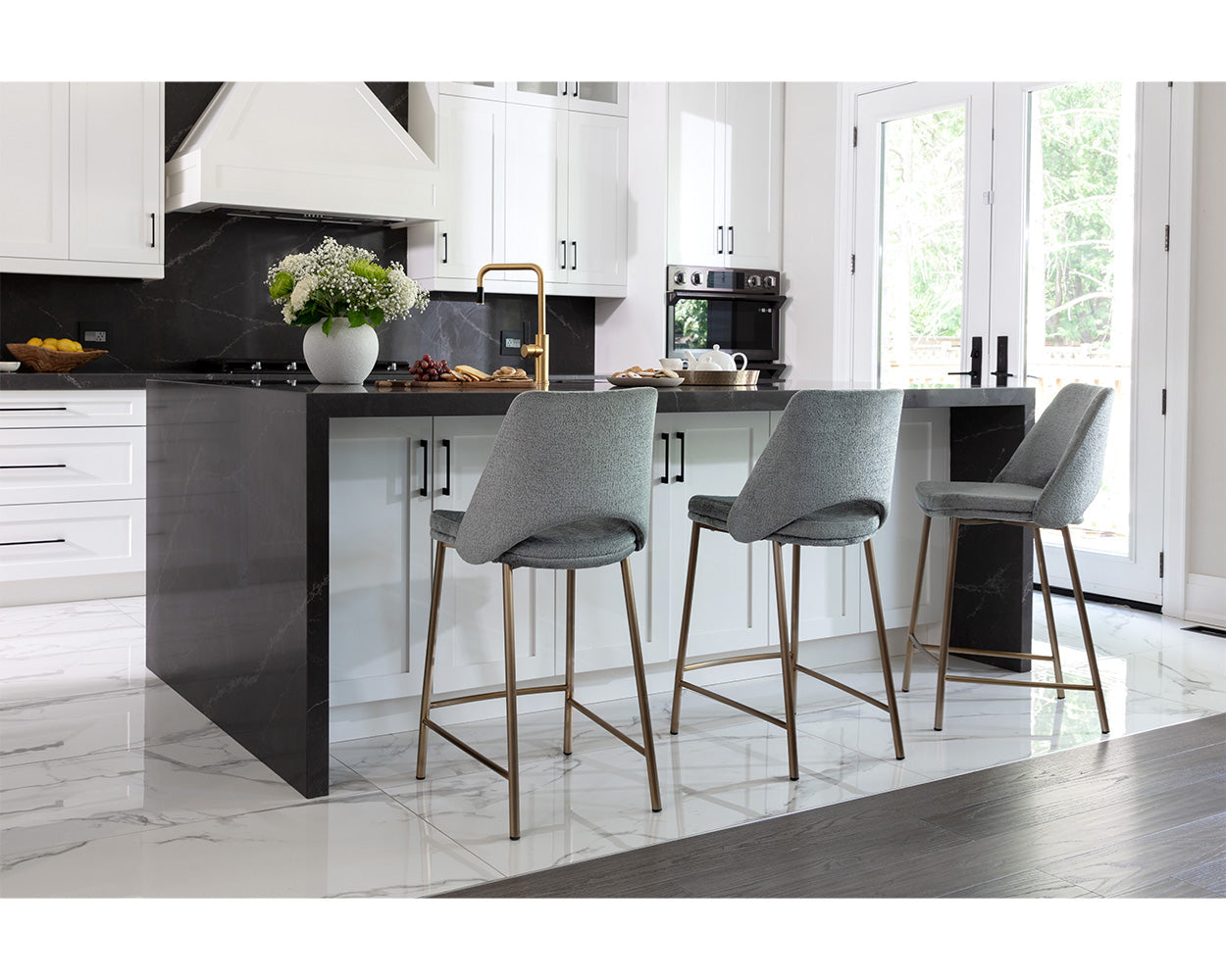 Radella Counter Stool - Bergen French Blue