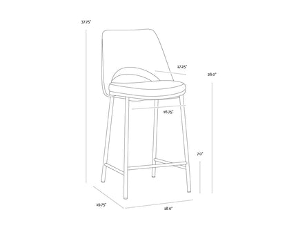 Radella Counter Stool - Bergen French Blue