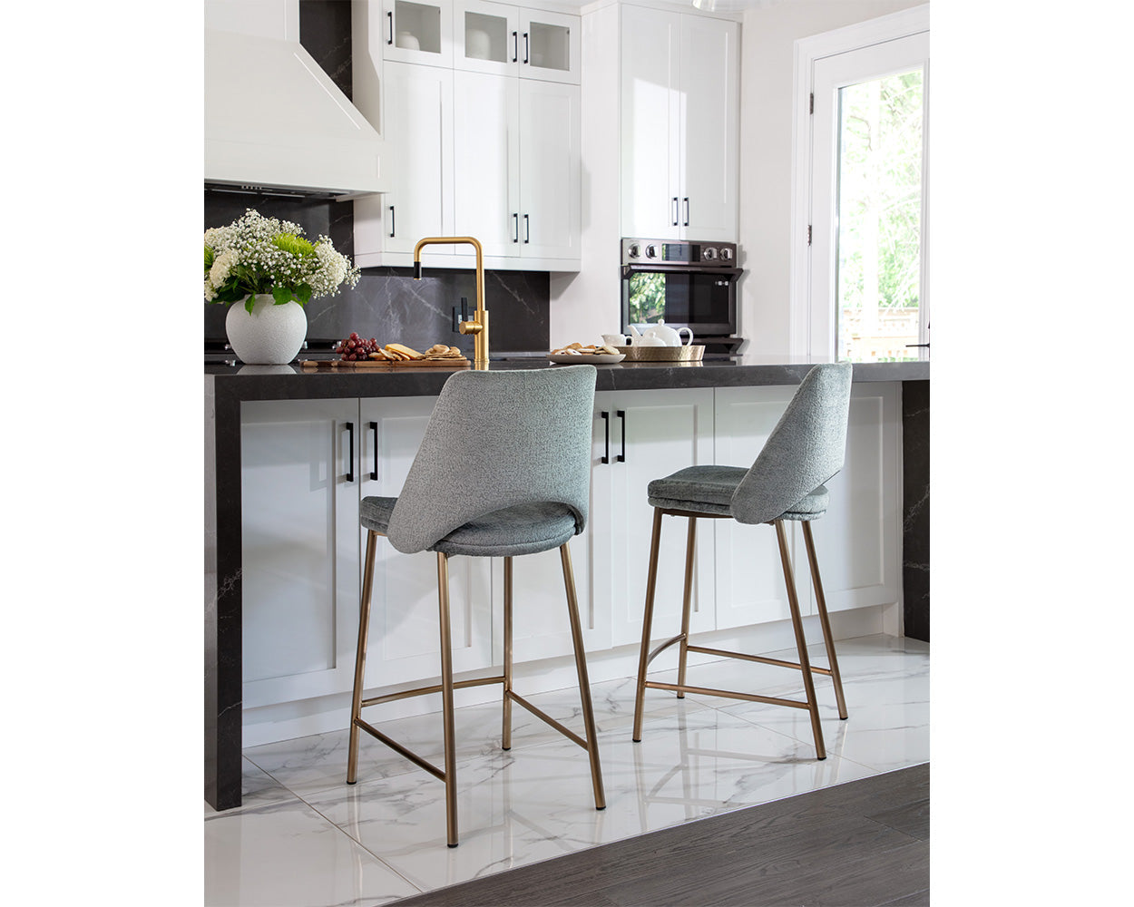 Radella Counter Stool - Bergen French Blue
