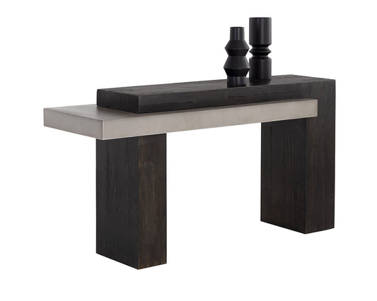 Herriot Console Table - Dark Brown / Grey