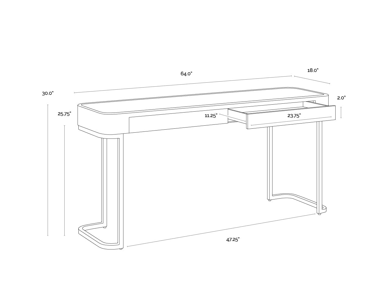 Jamille Console Table - Cream