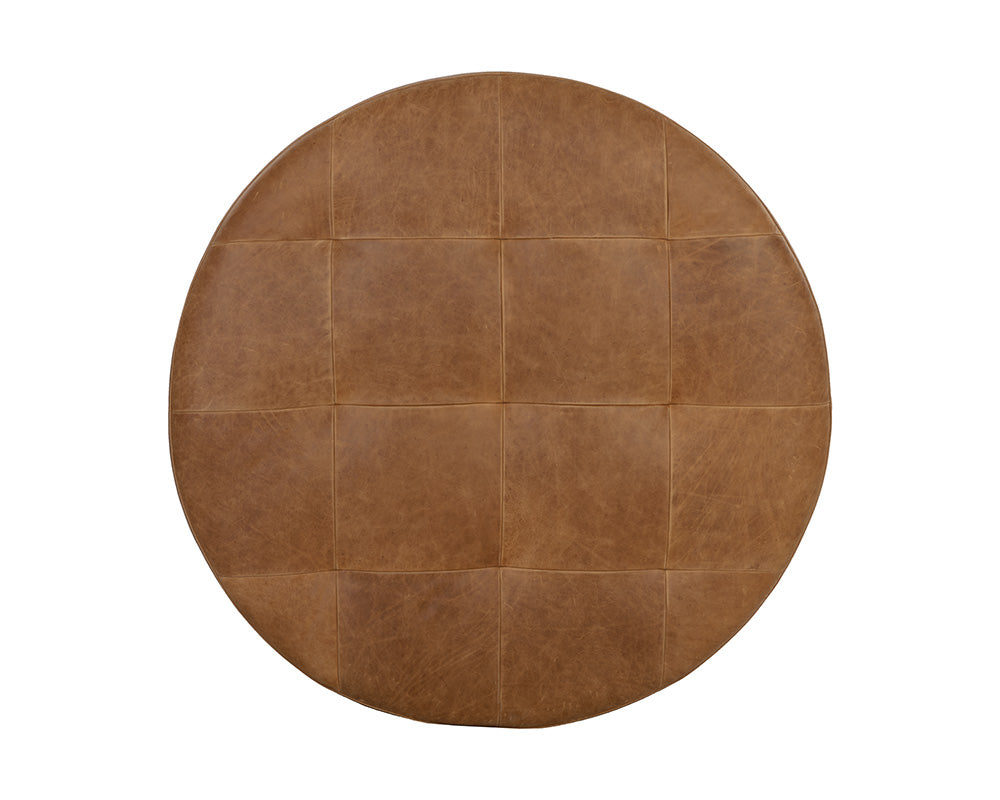 Nilda Ottoman - Camel Leather