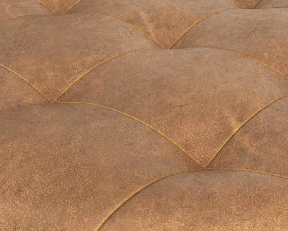 Nilda Ottoman - Camel Leather
