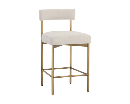 Seneca Counter Stool - Antique Brass - Danny IVory
