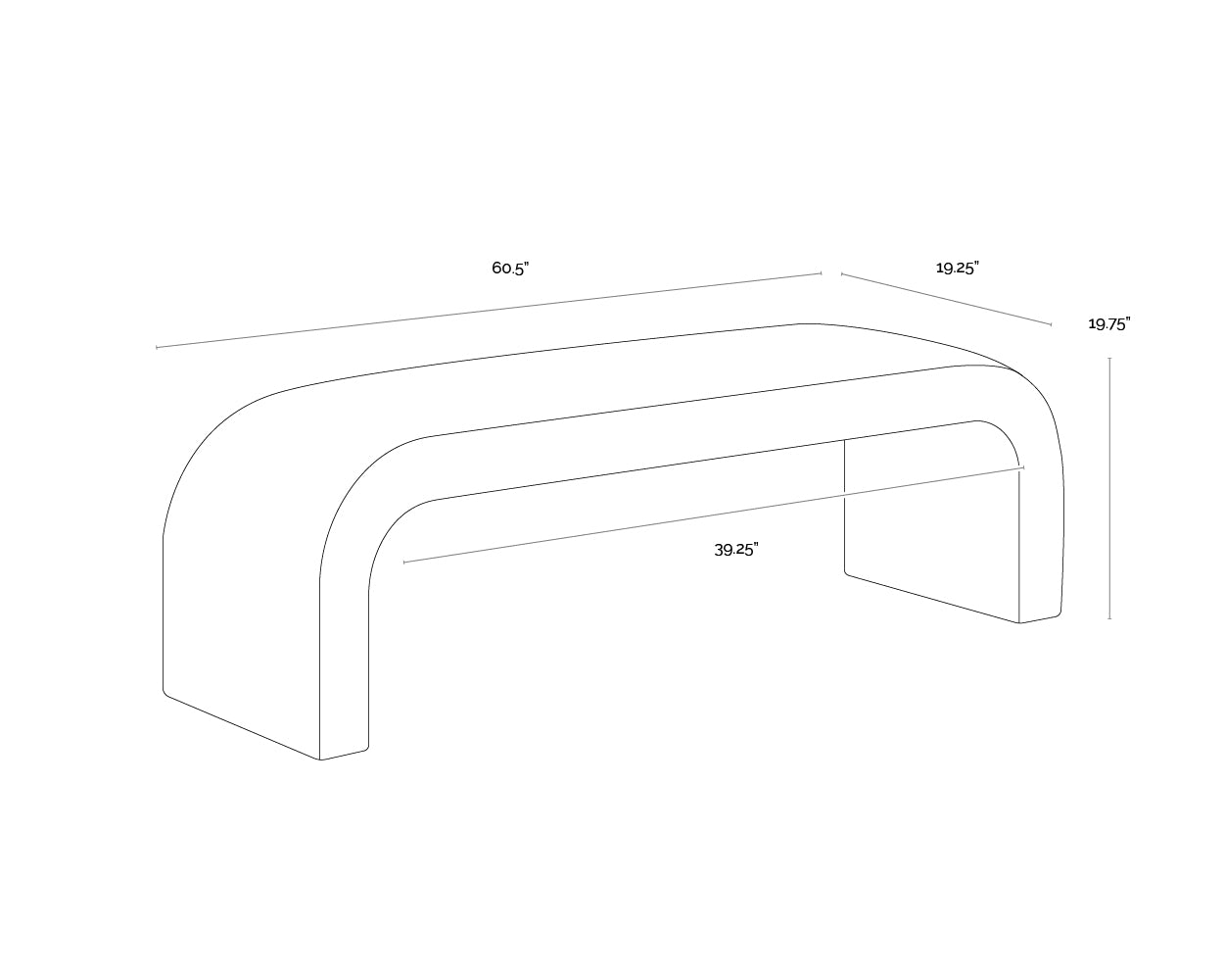Nahara Bench - Bergen Olive