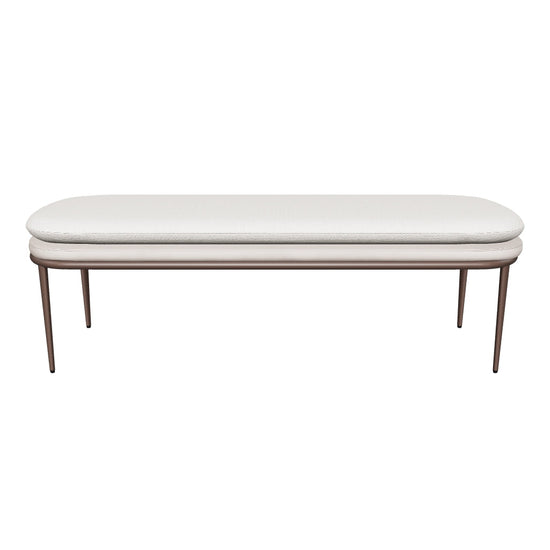 Koffi Bench - Dark Bronze - Chacha Cream / Meg Taupe