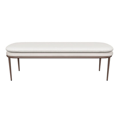 Koffi Bench - Dark Bronze - Chacha Cream / Meg Taupe