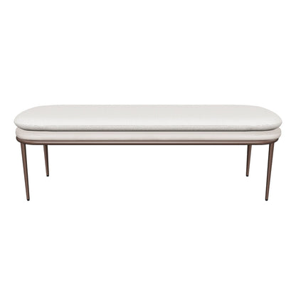 Koffi Bench - Dark Bronze - Chacha Cream / Meg Taupe