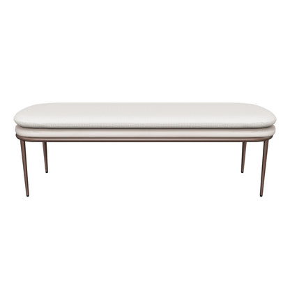 Koffi Bench - Dark Bronze - Chacha Cream / Meg Taupe