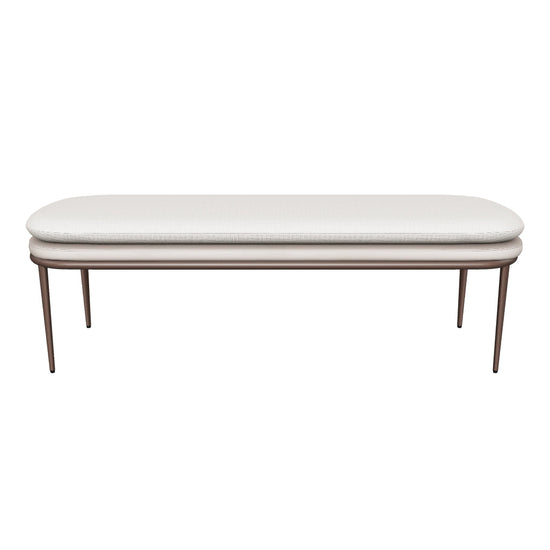 Koffi Bench - Dark Bronze - Chacha Cream / Meg Taupe