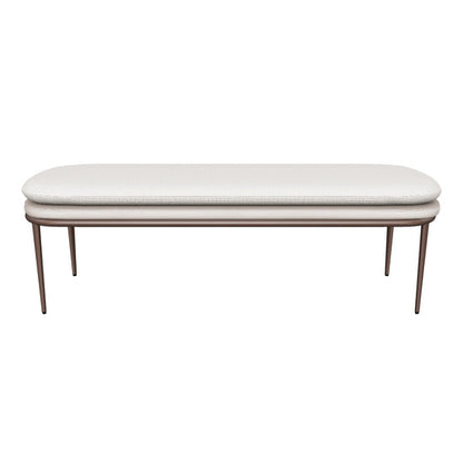 Koffi Bench - Dark Bronze - Chacha Cream / Meg Taupe