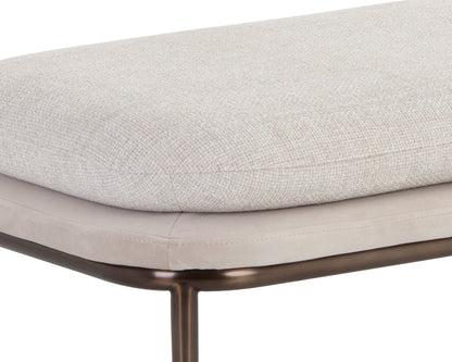 Koffi Bench - Dark Bronze - Chacha Cream / Meg Taupe