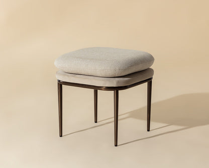 Koffi Stool - Dark Bronze - Chacha Cream / Meg Taupe