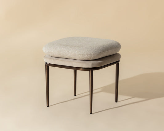 Koffi Stool - Dark Bronze - Chacha Cream / Meg Taupe
