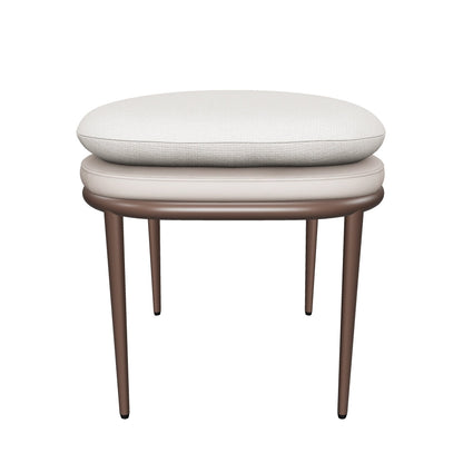 Koffi Stool - Dark Bronze - Chacha Cream / Meg Taupe