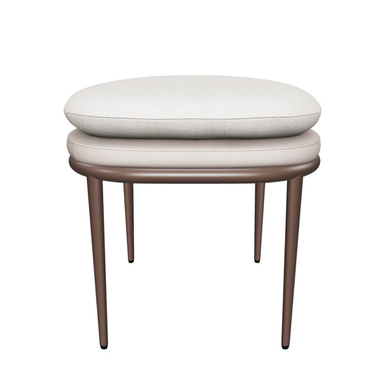 Koffi Stool - Dark Bronze - Chacha Cream / Meg Taupe