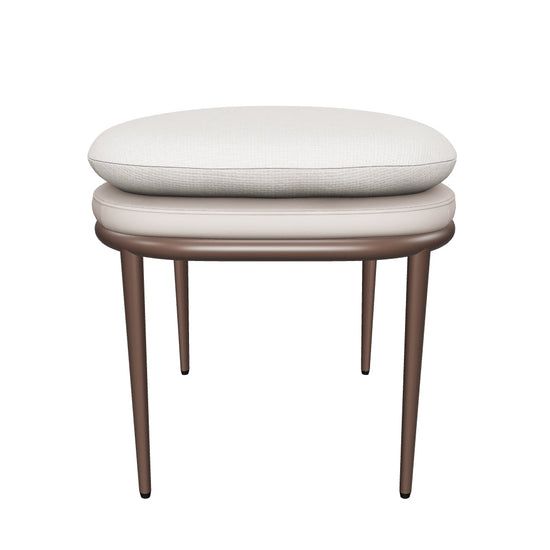 Koffi Stool - Dark Bronze - Chacha Cream / Meg Taupe