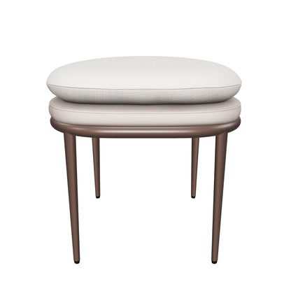 Koffi Stool - Dark Bronze - Chacha Cream / Meg Taupe