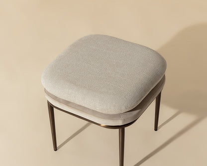 Koffi Stool - Dark Bronze - Chacha Cream / Meg Taupe