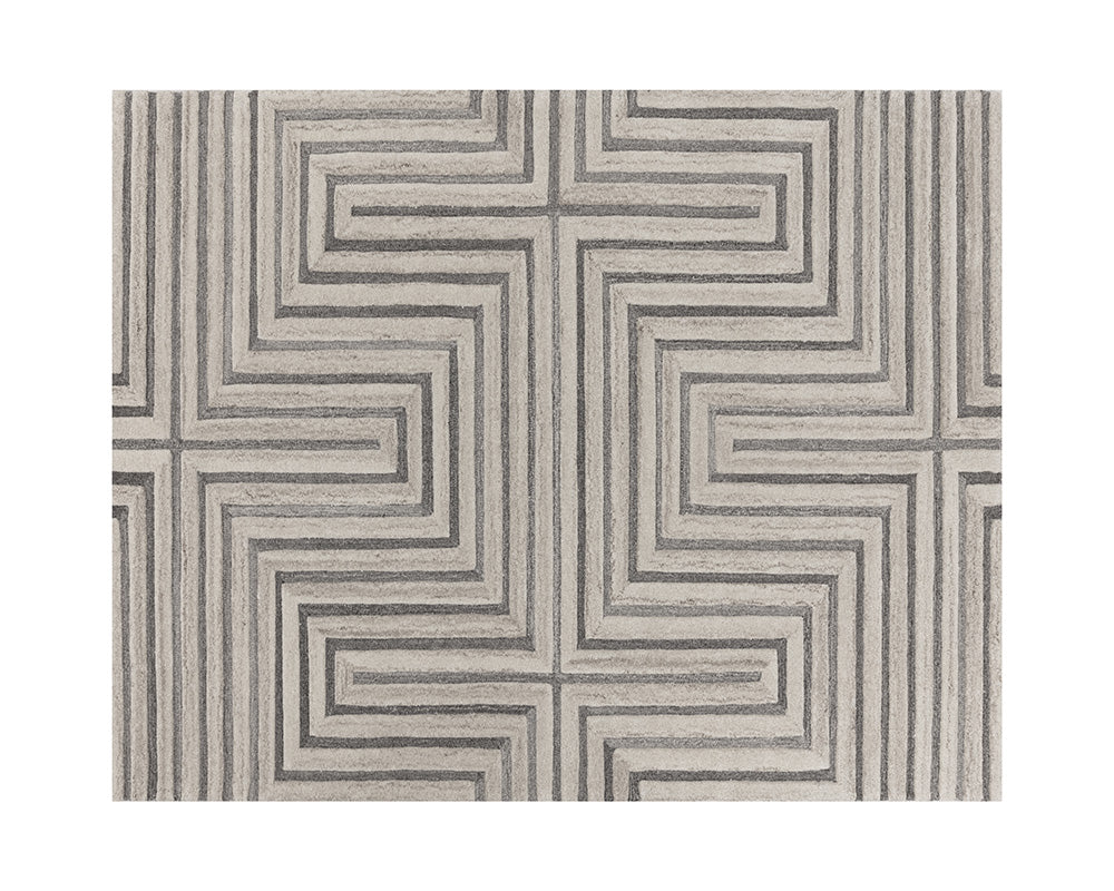 Oslow Hand-Tufted Rug - Beige / Grey