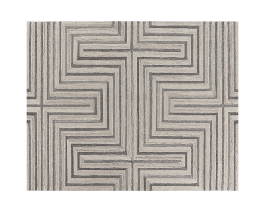 Oslow Hand-Tufted Rug - Beige / Grey