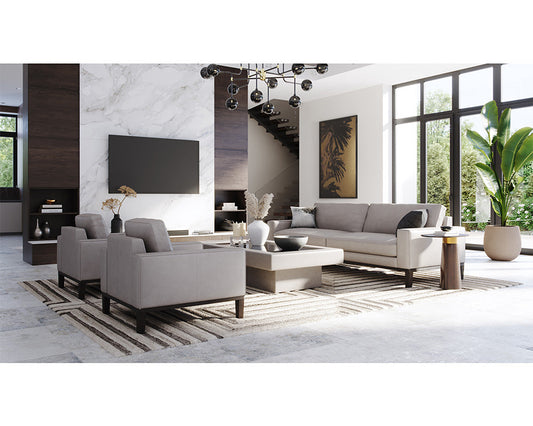 Oslow Hand-Tufted Rug - Beige / Grey